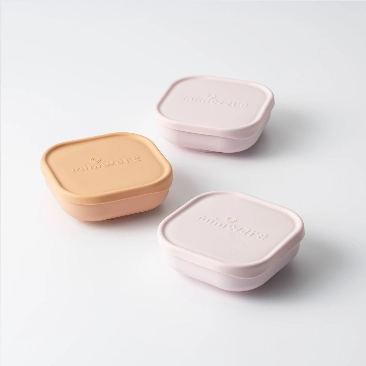 Set 3 boluri pentru hrana bebelusi Miniware Snack Bowl, 100% din materiale naturale biodegradabile, Aqua+Grey+Keylime